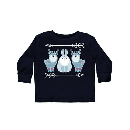

Inktastic Christmas Forest Deer Bunny Tribal Gift Toddler Boy or Toddler Girl Long Sleeve T-Shirt