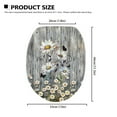 thumbnail image 6 of SEANATIVE Butterfly Toilet Lid Cover Wood Daisy Soft Round Toilet Seat Lid Covers for Bathroom Toilet Seat Cover Fits Most Toilet Lids Bathroom Accessories Home Decor, 6 of 6