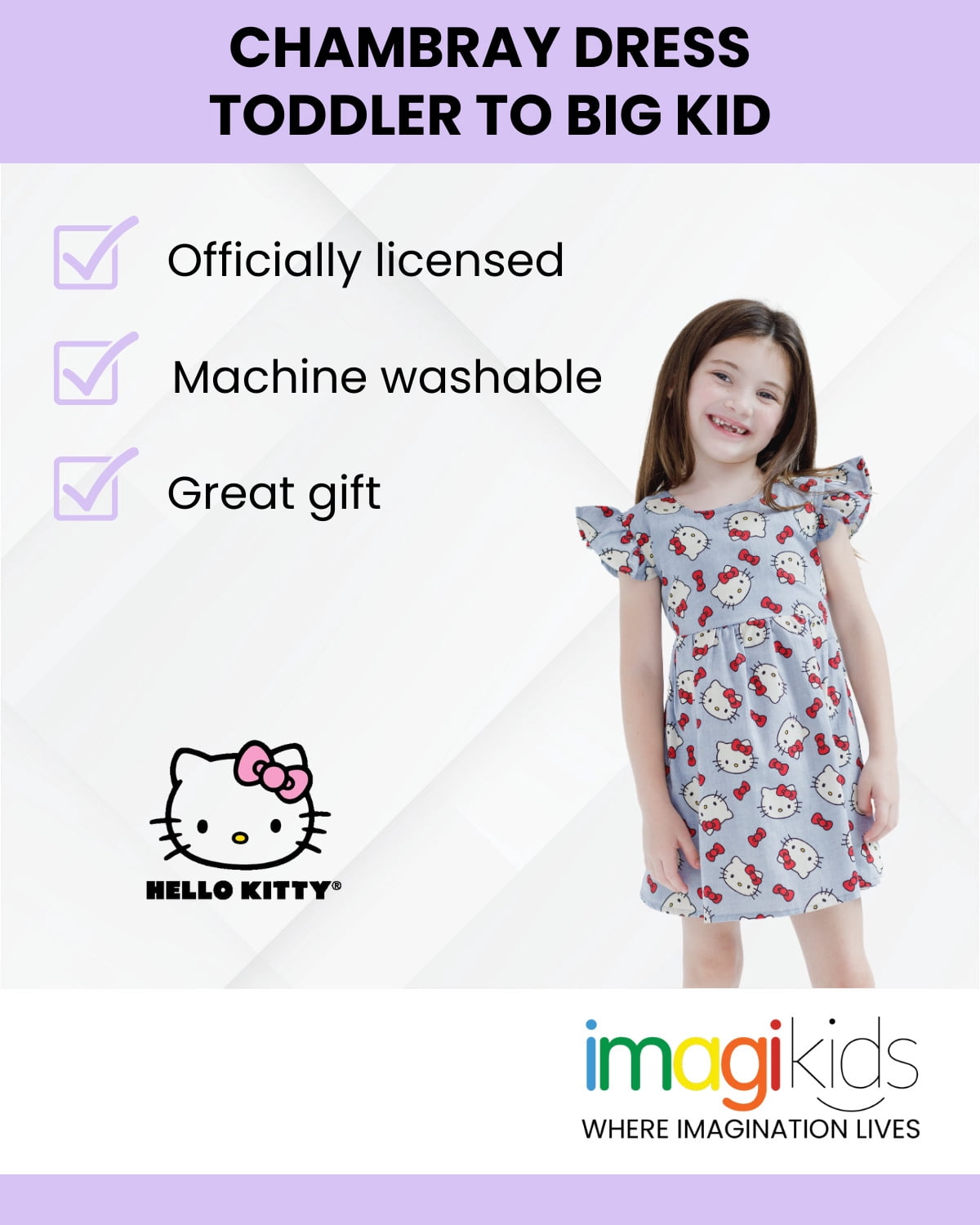Hello Kitty Chambray Dress Toddler to Big Kid