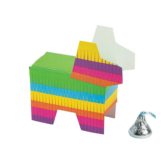 Fun Express Mini Donkey Piñata Treat Boxes - 12 Pc.