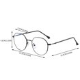 thumbnail image 4 of Yinanstore Irregular Glasses Transparent Full Rimmed Blocking Eyewear Metal Spectacle Anti Eye Fatigue for Game Computers - black, 4 of 4