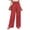 Red, variant on Women High Waisted Wide Leg Pants Vintage Polka Dot Print Elastic Waistband Flowy Casual Trousers for Daily Vacation