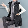 thumbnail image 6 of cfhntfmh Quilted Jackets for Women Warm Fleece Collared Sleeveless Hoodies Outwear Soft Plus Size er Vest with Pockets, 6 of 6
