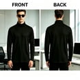 thumbnail image 4 of Tejiojio Men's Slim Fit Stretch Turtleneck Long Sleeve Pullover Tops – Lightweight Casual & Layering Basic, Classic Solid Tees T Shirts for Spring Fall Winter, 4 of 6
