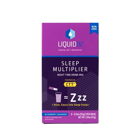 Liquid I.V.® Blueberry Lavender Sleep Multiplier Night Time Drink Mix, 6 Count