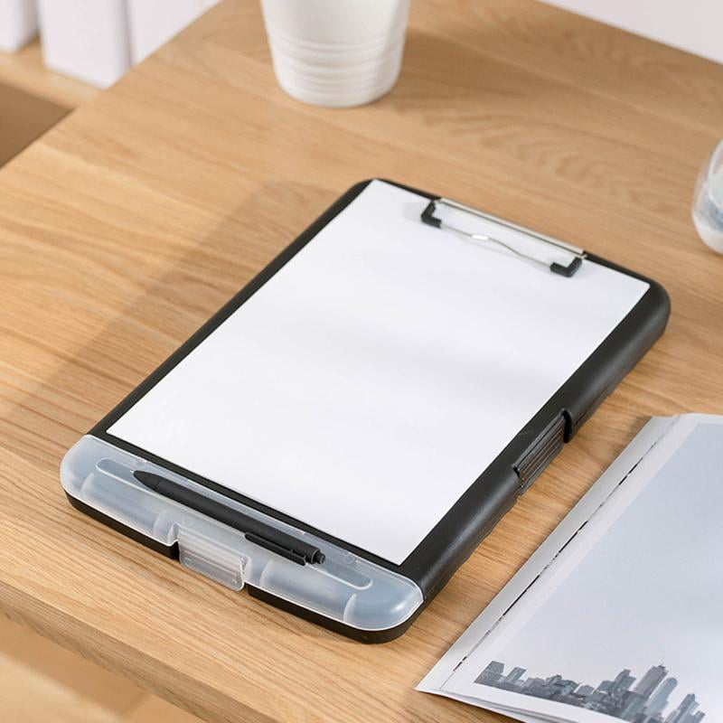 BQBQERT Letter Size Storage Clipboard for Case Drawing Pad for School Utility Industrial Medical Personnel Bla