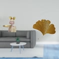 thumbnail image 2 of Estatua moderna de resina de una niña con bandeja para guardar llaves y hojas de ginkgo de hierro forjado. Decoración de pared abstracta para el hogar, 2 of 8