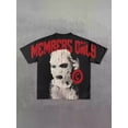 thumbnail image 4 of Camiseta informal de manga corta para hombre, estilo Y2K Harajuku, hip-hop, estampado gráfico especial, grande, punk, de algodón, venta directa, 4 of 5