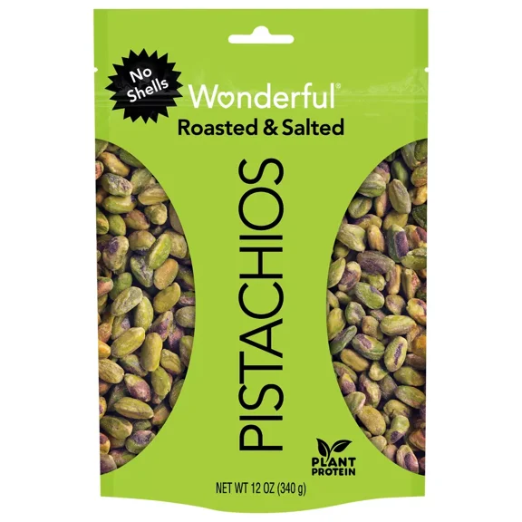 Wonderful Roasted & Salted No Shells Pistachios - 12oz