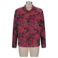 thumbnail image 4 of Blusa y camisa de manga larga con cuello vuelto para hombre, informal, estampada, con botones, de poliéster, 4 of 9