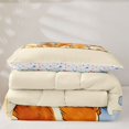 thumbnail image 5 of Manfei Watercolor Corgi Twin Comforter Sets, Splash Ink Bedding Set, Cream Orange, Stars Reversible, 2-Piece, 1 Comforter and 1 Pillowcase, 5 of 7