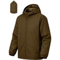 thumbnail image 3 of FchengtaiS Men's Packable Rain Jackets Full Zip Up Hooded Windbreakers Lightweight Raincoats for Outdoor Sports, 3 of 8