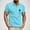 A0289-Sky Blue, variant on POTETI Mens Polo Shirts Collared Casual Short Sleeve Shirts Loose Tropical Hawaii Print Tops
