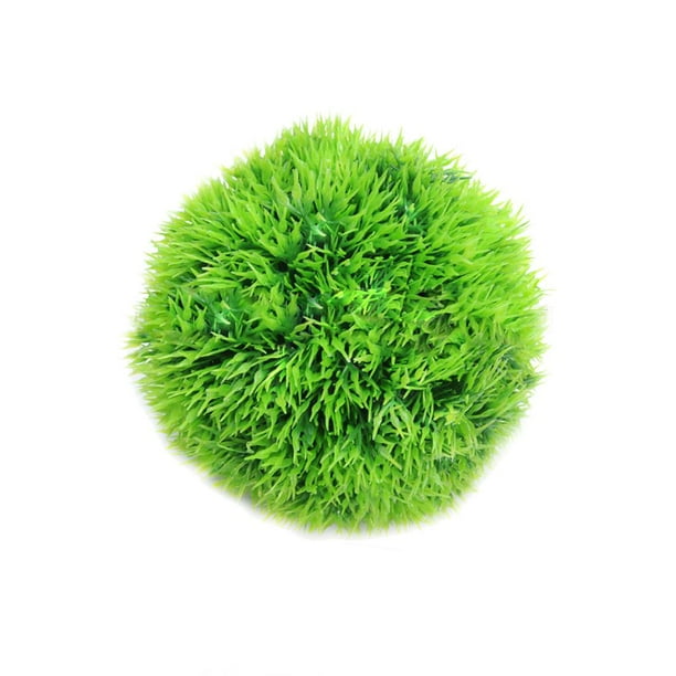 Moyic Bola de musgo simulada Verde Falso Vivo Realista Durable Planta de acuario Planta acuática Algas decorativas Bola de purificación de agua para Decoración del hogar talla grande Moyic HA026551-02
