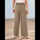 thumbnail image 5 of Pantalones de Vestir de Pierna y Cintura Alta para Mujer. Café Ligero M, 5 of 7