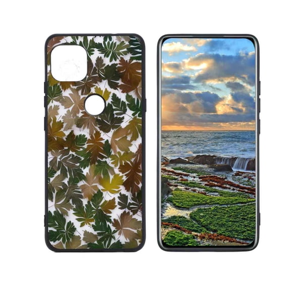 Compatible with Motorola G 5G Phone Case, Leaves-12 Case Men Women, Flexible Silicone Shockproof Case for Motorola G 5G