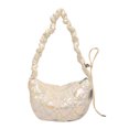thumbnail image 2 of Bolsa De Hombro Sacs à main pour femmes Sacs à bandoulière matelassés à la mode Sac à bandoulière plissé (Blanc) Tmvgtek Para Estrenar, 2 of 9