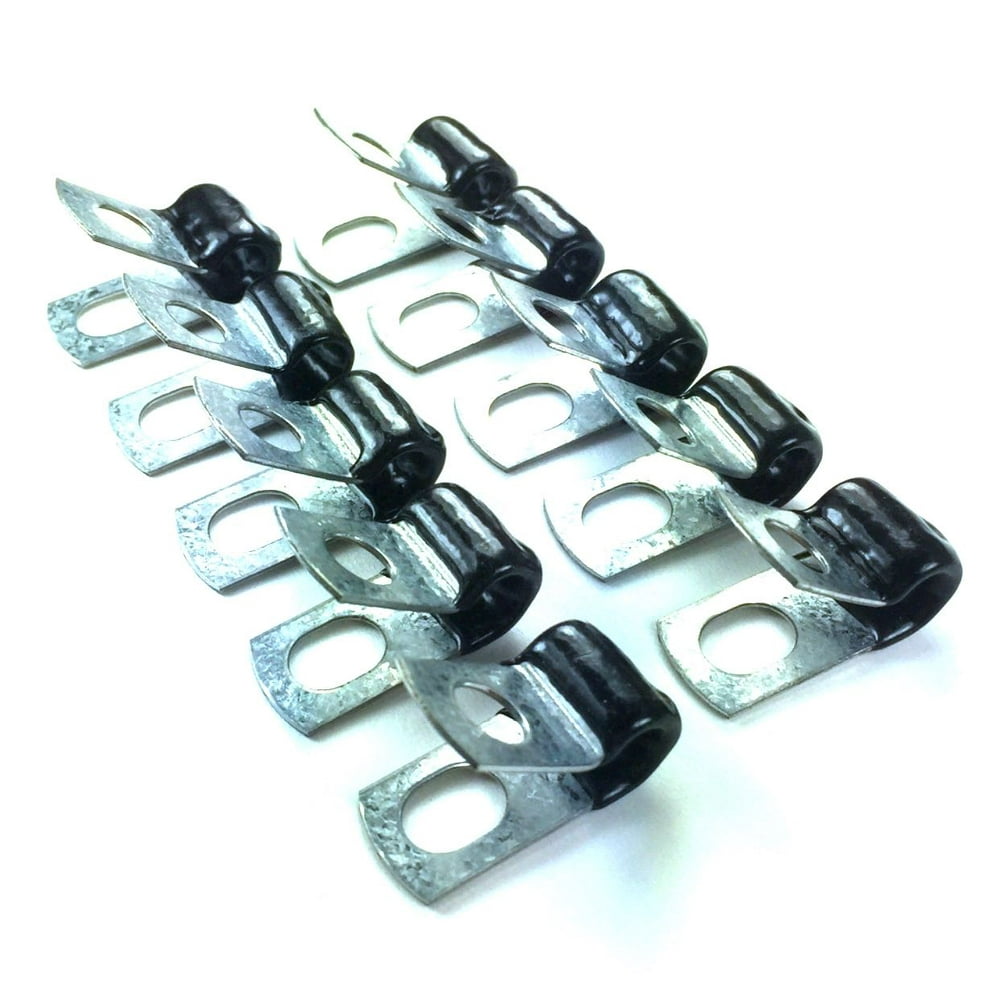 Brake Line Clip Set. Pack of 10. Steel with Rubber Insulation Walmart