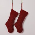 thumbnail image 4 of Christmas Stockings, Embroidered Xmas Stockings, 18" Large Monogram Knitted Xmas Stocking, Christmas Party Fireplace Family Hanging Stocking Decorations(1 Pack), 4 of 9