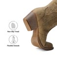 thumbnail image 4 of DREAM PAIRS Women's Western Cowboy Cowgirl Boots Square Toe Embroidery Mid Calf Booties, 4 of 8