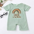thumbnail image 2 of PENGXIANG Baby Romper Letter Rainbow Print Crew Neck Short Sleeves Breathable with Bottom Snaps Jumpsuit, 2 of 7