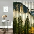 thumbnail image 2 of Creowell Mountain Foggy Trees Modern Waterproof Shower Curtain Set for Country Cottage & Farmhouse Bathroom Decor with Hooks 36x72, 2 of 7
