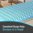 thumbnail image 5 of DMI 2 Inch Twin XL Mattress Topper, Egg Crate Foam, Enhanced Airflow, Pressure Relief, Dorm Room Bed Pad, 36 x 78 in, 5 of 7