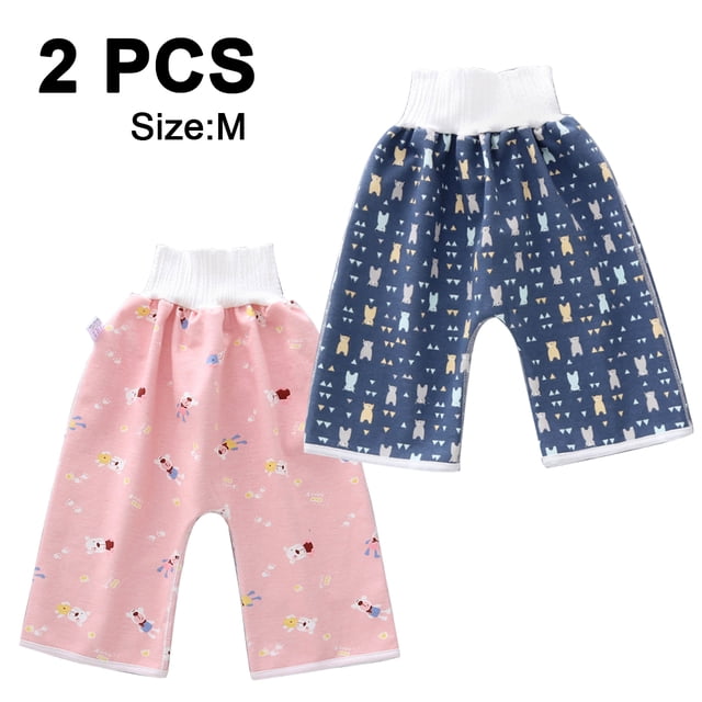 2 paquetes de pañales impermeables y a prueba de fugas, pantalones de entrenamiento para ir al baño, pantalones de pañales para bebé niño y niña por la noche