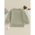 thumbnail image 4 of Bagilaanoe Baby Girl Boy Casual Sweatshirt Toddler Long Sleeve Letter Embroidery Pullover 6M 12M 18M 24M 3T 4T Kids Fall Loose Tee Tops, 4 of 8