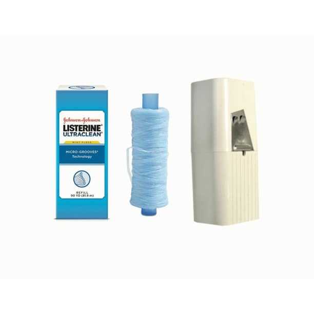 LISTERINE Ultraclean Shred-Resistant Dental Refill 90 Yard + Dispenser ( Combo Pack Walmart.com