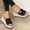 Black, variant on Women's Espadrille Wedge Slide Sandals Open-Toe Platform Shoes Summer Breathable Outdoor Casual Footwear Coffee 41