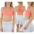 thumbnail image 2 of ToBeInStyle Womens Pack of 6 Comfortable and Supportive Racerback Sports Bras, 2 of 8
