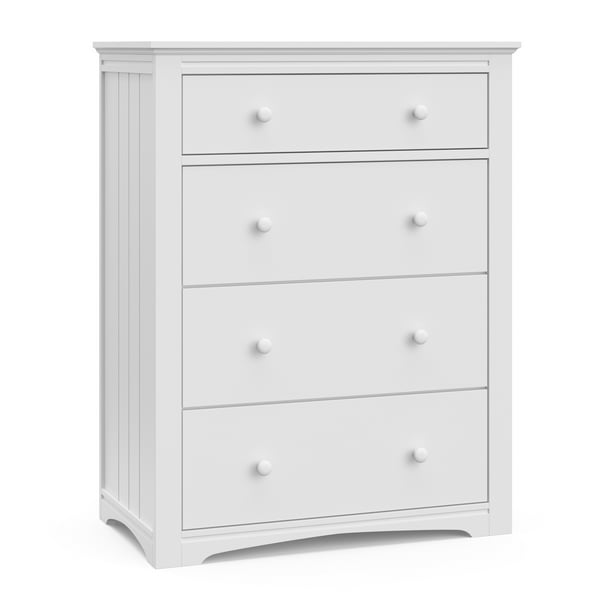 Graco Benton 4Drawer Classic Vertical Dresser White Finish