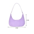 thumbnail image 2 of Pure Color Underarm Hobos Bag Casual Ladies Zipper Mini Monedero Bolso con asa superior, 2 of 6