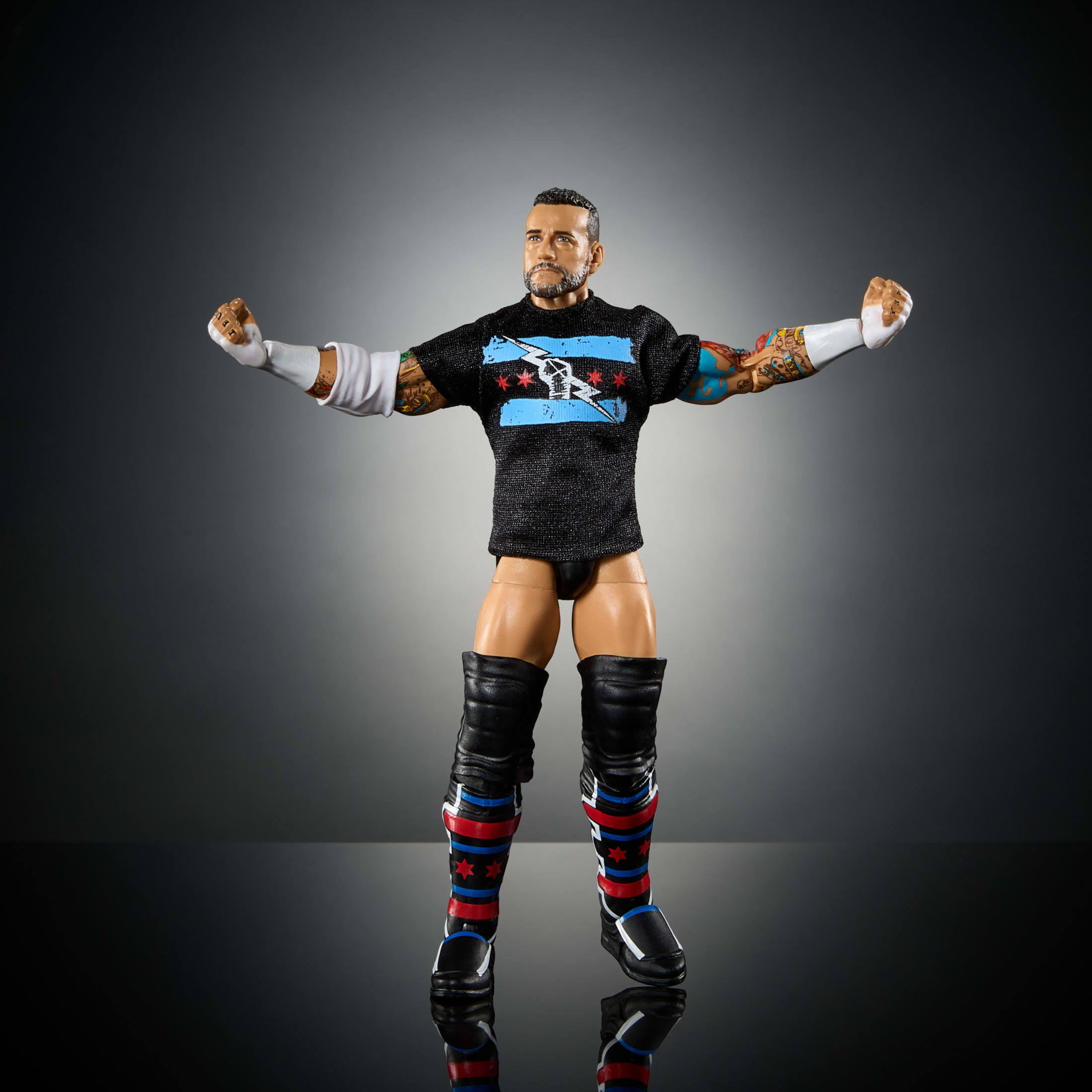 WWE Elite CM Punk Action Figure, Series #115 6-inch Collectible with Articulation & Accessories
