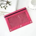 thumbnail image 2 of FFENYAN Transparent Pencil Case Three hole Pencil Case Single Zipper Transparent PVC Document Storage Bag Detachable Folder Large Capacity Pencil Case, 2 of 3