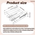 thumbnail image 3 of Under Cabinet Cutting Board Holder Stainless Steel Under Shelf Pot Lid Chopping Board Rack Double Layer Cutting Board Storage Hanging Rack Cutting Board Organizer with Hook for Cabinet Door, 3 of 10