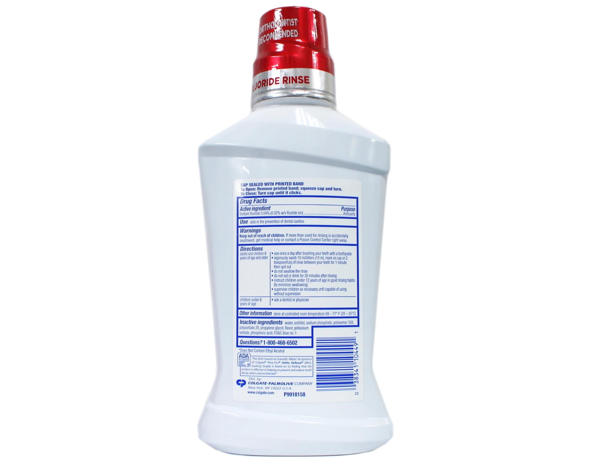 Colgate Phos Flur Ortho Defense Anti Cavity Flouride Rinse Mint 16 Oz