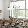 thumbnail image 6 of LNC Farmhosue Pendant Light with Pumpkin Glass Shade,Distressed Wood, 6 of 11