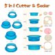 thumbnail image 1 of Molde para sándwich de pan, cortador de sándwich para niños sin corteza, sellador de cortador de sándwich y cortador de galletas DIY, caja de almuerzo para niños y niñas, caja Bento Sincero Electrónica, 1 of 5