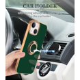 thumbnail image 5 of Compatible for iPhone 14 Case with Ring Holder Kickstand [with Magnetic] Soft TPU Cover Shockproof Electroplated Slim Thin Protective Phone Case for iPhone 14 Green, 5 of 13