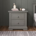 thumbnail image 3 of Child Craft Jordyn 2-Drawer Nightstand with Crowned Molding, Pine Wood Construction, Lunar Gray, 3 of 7