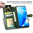 thumbnail image 3 of Dteck Case for OnePlus Nord N200 5G,Magnetic Retro Leather Card Holder Wallet Flip Case Kickstand Shockproof Protective Phone Cover,Green, 3 of 5