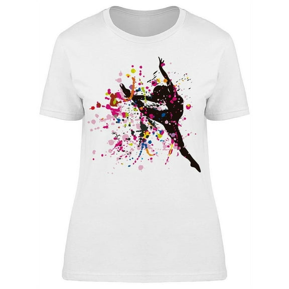Dancing Gymnast Colored Splashes T-Shirt, 3XL