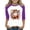 Purple, variant on Otqutp Girls Pumpkin Shirt 3/4 Length Sleeve T-Shirts Halloween Shirts for Kids Flower Ghosts Prints Spooky Horror Party Parade Tops