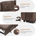 thumbnail image 6 of Modular Couch, 82.6" Modular Sectional Sofa with Wheels, USB Ports, Power Sockets, L-shape Sectional sofa for Living Room Apartment Office, Brown, 6 of 7