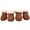 Brown, variant on GASTROPOD 4Pcs Dog Shoes Soft Suede Material Dog Booties Warm Fleece Lining Dog Boots & Paw Protectors Anti-Slip Sole Dog Rain Boots 4.5x4.0cm,Brown