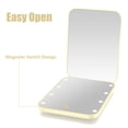 thumbnail image 7 of Wobane Pocket Mirror, 1X/3X Magnification LED Compact Travel Makeup Mirror with Light,Yellow, 7 of 7
