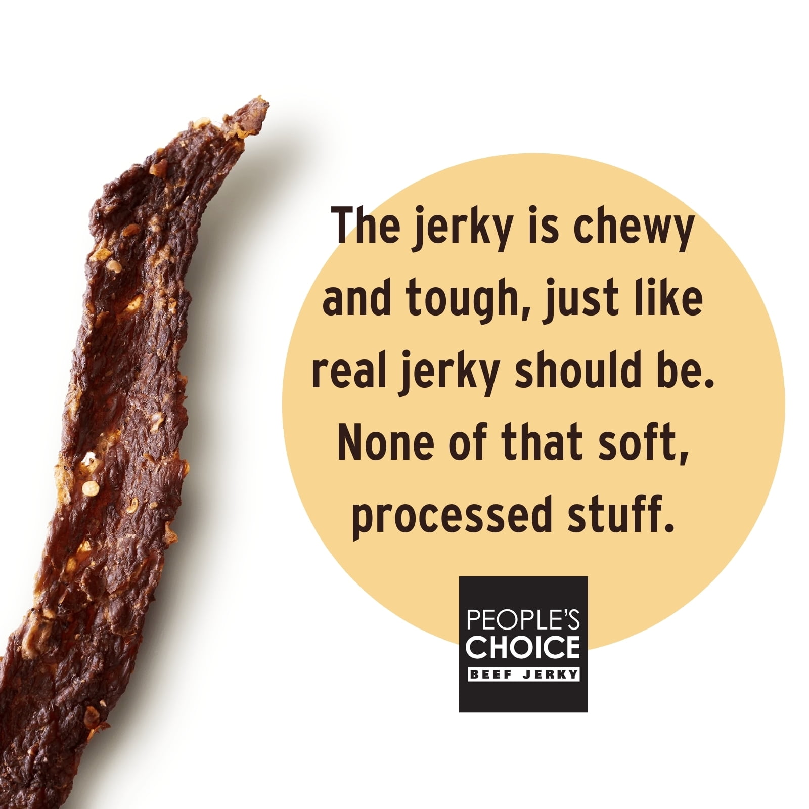 People's Choice Beef Jerky Old Fashioned Hot & Spicy - Zero Sugar, Dry Texture - 1 lb (1 Pound) Bag