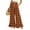 Orange, variant on Striped & Plaid Ruffle Hem Wide Leg Pants - High Waisted Palazzo Trousers with Pockets, Flowy Drawstring Casual Lounge Pants Black L